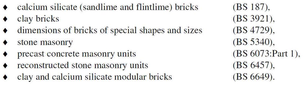 Materials Masonry can be regarded as an assemblage of structural units, which are bonded together in a particular pattern by mortar or grout.