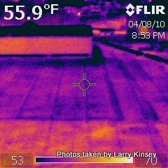 The IR photo below shows a very good view of the thermal image.