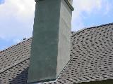 Detail #b. Detail #a. - Severe stucco cracking at chimney.