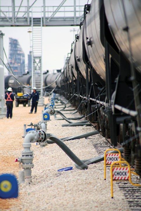 CRUDE OIL SYSTEMS Jefferson Energy Terminal was built to be the most efficient rail terminal in the region for receiving unit trains of heavy Canadian conventional and unconventional (bitumen) crudes.