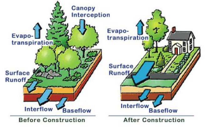 ALAMEDA COUNTYWIDE CLEAN WATER PROGRAM In watersheds with large amounts of impervious surface, the larger volumes and faster rates of flow, with extended durations of flows that cause erosion, often