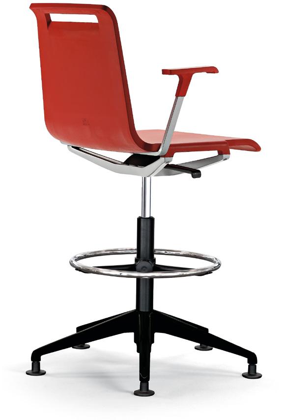 MITDRAUGHTSMAN CHAIR DESCRIPTION PU integral (polyurethane) Back and Seat in different finishes, moulded over internal injected aluminium skeleton.