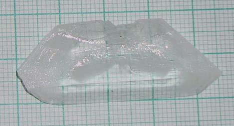 The colourless crystals of pure LAAN ( 1.7 cm 1.3 cm), lanthanum oxide doped LAAN ( 3. cm 2.
