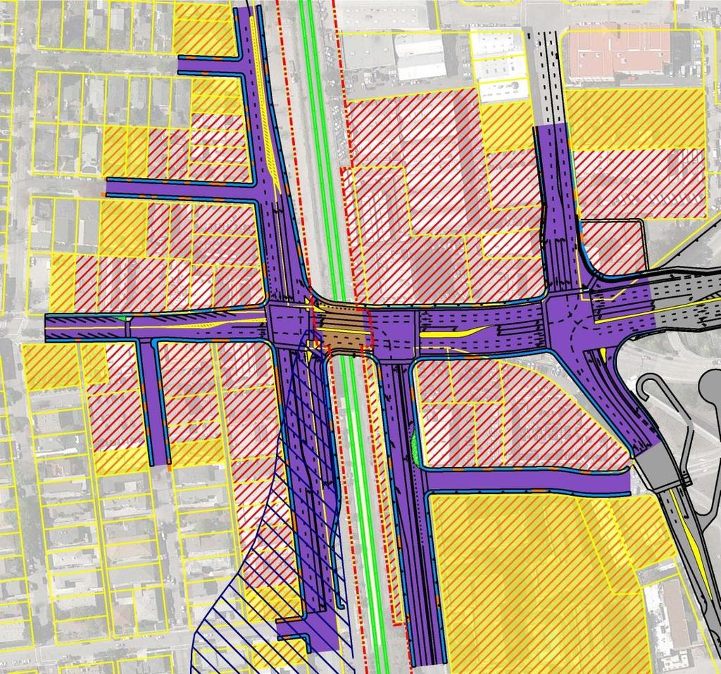 1,310 ft Broadway Alternative D Cost Range* $120M to $210M Rollins & Hwy 101 Interchange Rail At-Grade and Roadway Fully Elevated Maximum Fill Height = 32 ft