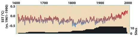 Long term coral temperature record from tropical Pacific and Indian Oceans