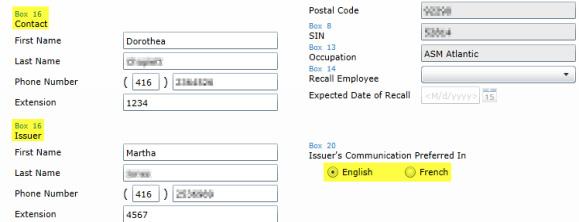 There is also a fourth tab, labeled ROE Form, which is a preview of the ROE form that will be issued to the employee and sent to Service Canada.