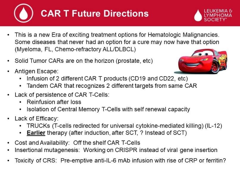 What other future directions do we have going in CAR T-cell therapy?