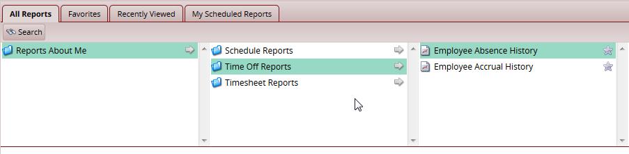 To generate a report: from the Home Screen, click View Reports. A list of report categories appears. 2.