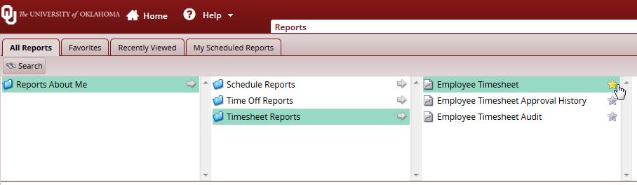 Report Favorites Report favorites give you quick access to frequently run reports by letting you store those reports in a top-level folder.