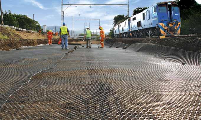 When constructing track over soft subgrade having a low bearing capacity, it is necessary to improve the foundation to support the ballast effectively.