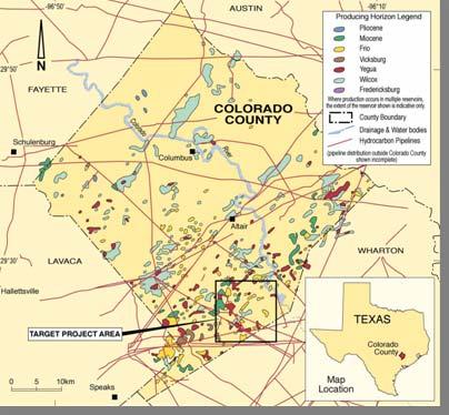 Colorado County Program Target Energy 25% WI Successful Drilling In Texas Thoroughbred, Thoroughbred, Garwood Garwood production production Thoroughbred-1 1 (.75 Bcf potl. recov.