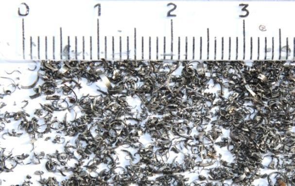 The Recycling of Steel and Brass Chips to Produce Figure 1. Saw chips of S355JR steel Figure 2. Saw chips of CuZn3 brass Table 1.