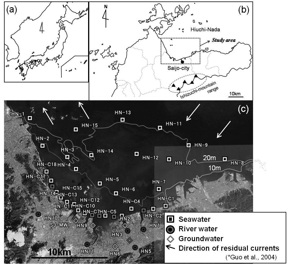 118 M. SAITO et al. Fig. 1. Study area (a: location of the study area and b: sampling stations). deep groundwater in the coastal areas were not well evaluated.