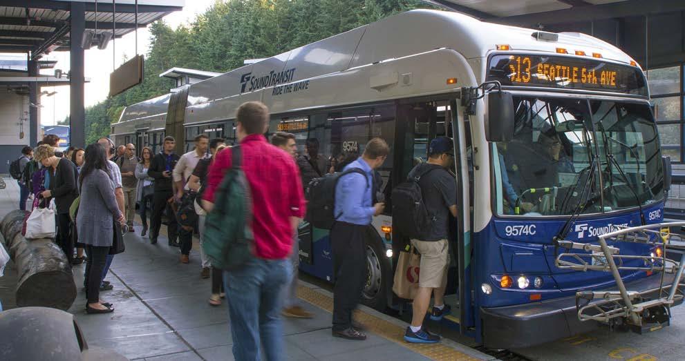 Sound Transit organizes its sustainability efforts to: Help people move freely and affordably by providing regional transit. Promote stewardship to conserve the planet s natural environment.