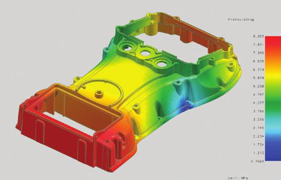 Pressure-drop analysis NX EasyFill Analysis enables you to simulate the drop in pressure at the flow front of the plastic due to drag and frictional effects in the mold.