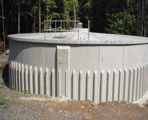 THE FINISHED PRODUCT The finished product consists of a precast post-tensioned concrete tank designed for longevity with virtually no maintenance.