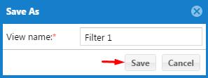 b. Once you have saved the filter, you can always find your filter by clicking on the