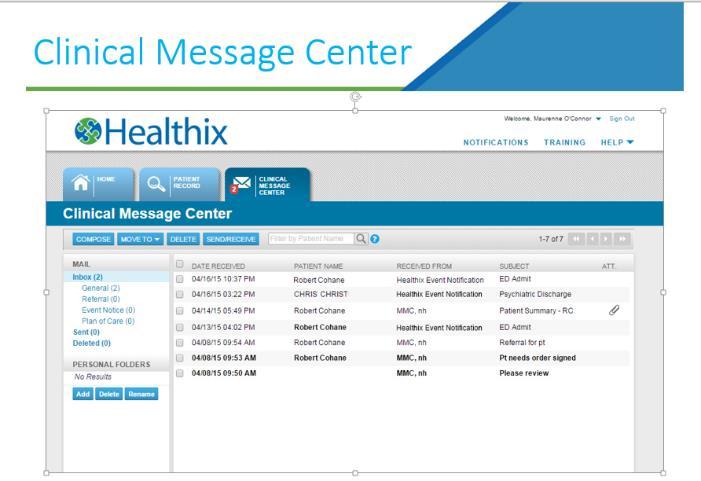 email Figure 8: Healthix