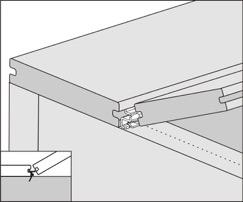 Once the clip is in press down and the clip will be ready to install into the joists as shown in Diagram 27 & 28. 4.