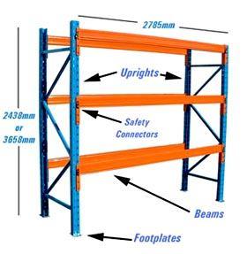 fitted to horizontal bracing members on