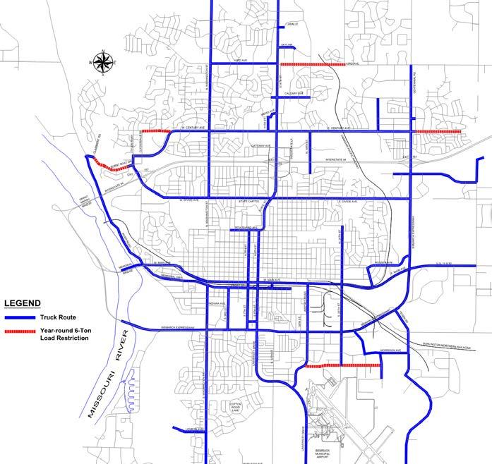 Local Truck Routes City of Bismarck The City of Bismarck has designated truck routes that vehicles with an actual or registered gross vehicle weight or 10,000 pounds or more must use.