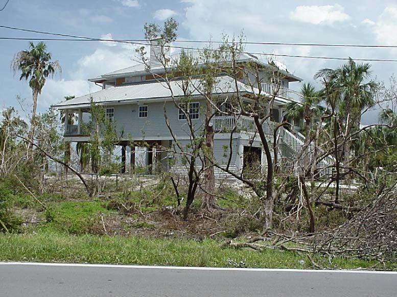 Hurricane Charley Eye northern tip Pine Island Florida 2004 This is