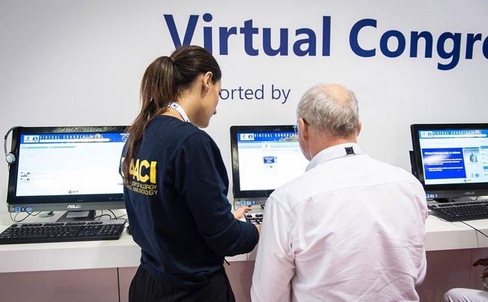 Example of wide shot of moderators & speaker Webcast available at the EAACI Virtual Congress Hub on-site The EAACI Virtual Congress Hub is a digital resource centre located in a high traffic area of