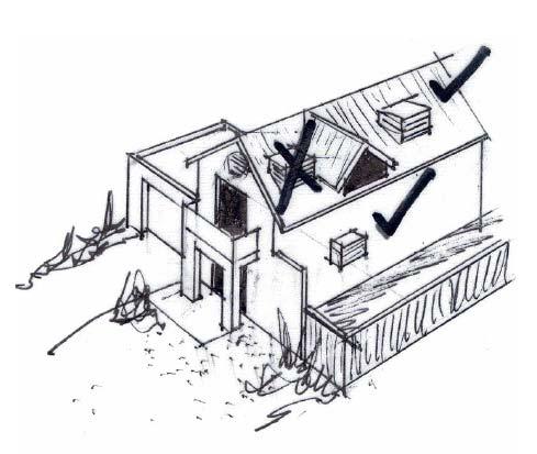 Satellite Dishes will only be approved if located below the roofline of the house and must be screened from public view. Rainwater Tanks must be not visible from the street frontage.