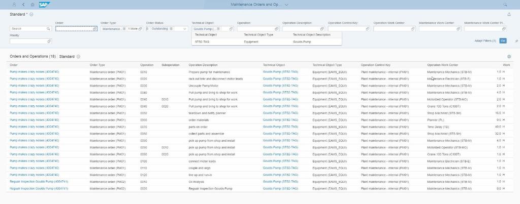 S/4HANA 1610 Role Maintenance Planner Object Pages: Order