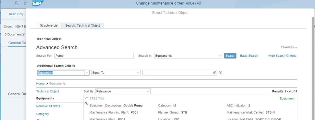 S/4HANA 1610 Role Maintenance Planner Order create / change / display