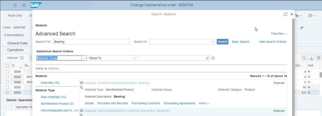 S/4HANA 1610 Role Maintenance Planner Order create / change / display Maintenance of
