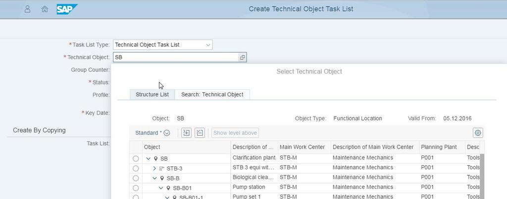 S/4HANA 1610 Role Maintenance Planner Task List create / change / display
