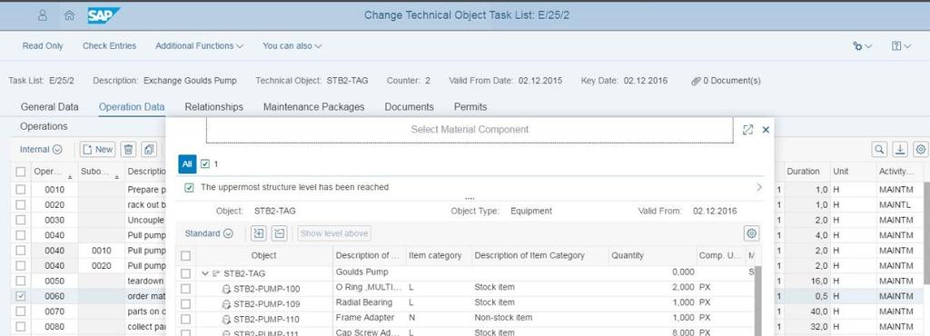 S/4HANA 1610 Role Maintenance Planner Task List create / change / display Maintenance of