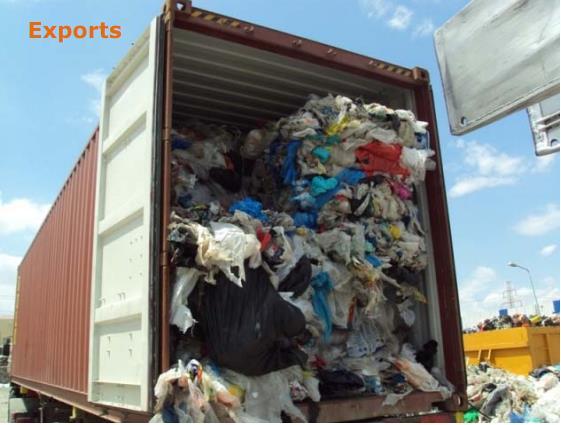 More globally traded Secondary Plastics Global demand for plastic scrap