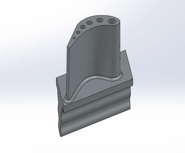 First Stage Solid Modelling Blade Modeled in