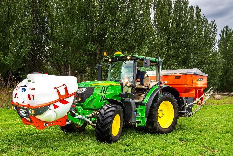This unit is now operating in Southland. In Victoria, the close proximity of sufficient client farms in east Gippsland made the use of a tractor practicable.