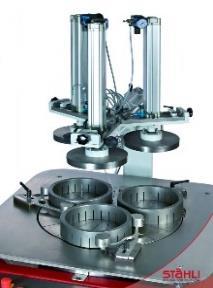 One-disc-lapping: STÄHLI LTS-RF-600 Lapping machine outer Ø of lapping disc 610 mm 3-ring system with dressing ring inner Ø248 mm disc of cast steel,