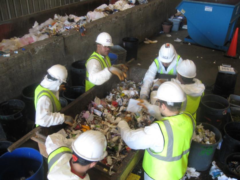 Sample Sorting 25 Waste Sorting Happens: 1. Quickly sort about 2000 pounds per day 2.