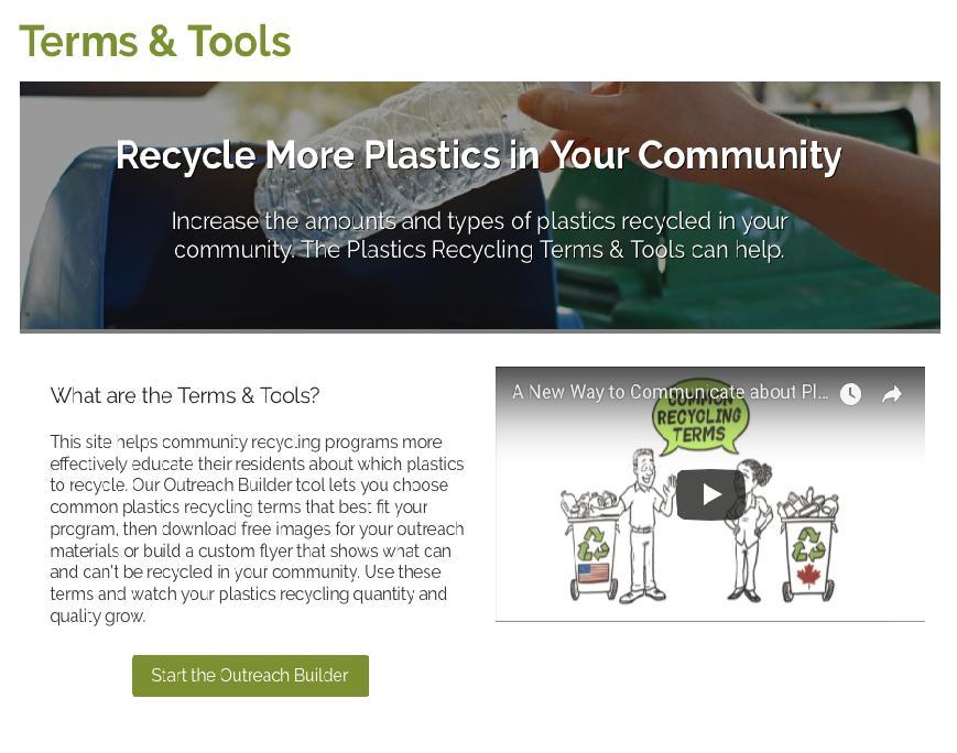 Plastic Recycling Terms and Tools Goal: Increase the quality and