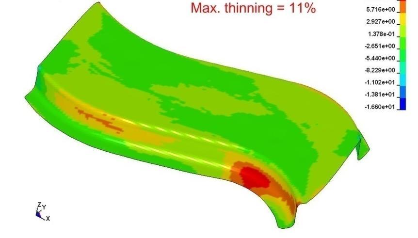 (Forging) - Die stress and temperature distribution - Optimized die shape FE Modeling