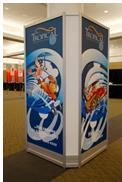 One-sided: US$3,000, Two-sided: $3,900 Window Cling Banners Feature your brand and ad on a 50 x90 vinyl