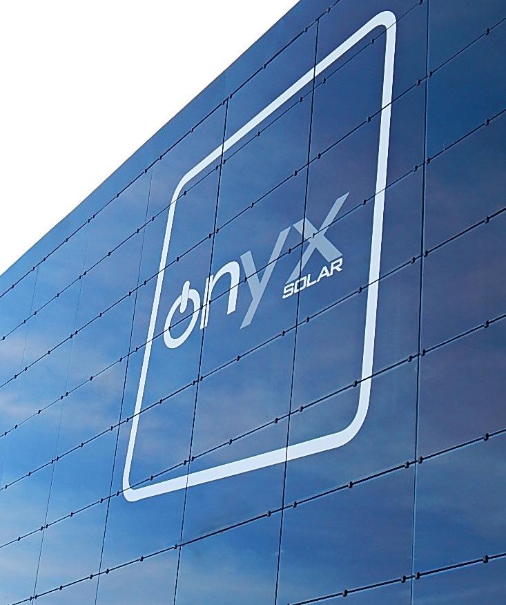 WHO WE ARE THE GLOBAL LEADER IN PHOTOVOLTAIC GLASS FOR BUILDINGS Onyx Solar is a clean-tech company founded in 2009 that has developed and produces the first transparent photovoltaic glass with Low-E
