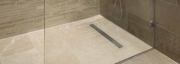 3.1 LINEAR WET-DEC Finished Product The Linear Wet-Dec pre-formed shower base has been developed specifically to allow the installation of a wetroom on a timber floor.