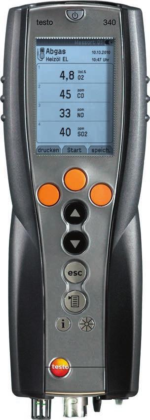 easy-to-operate emission measuring instrument testo 340 is the right tool for many different emission s.