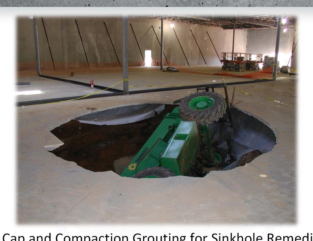 Case Histories Cap and Compaction Grouting for Sinkhole