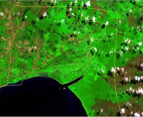 With EVI analysis based on satellite images,