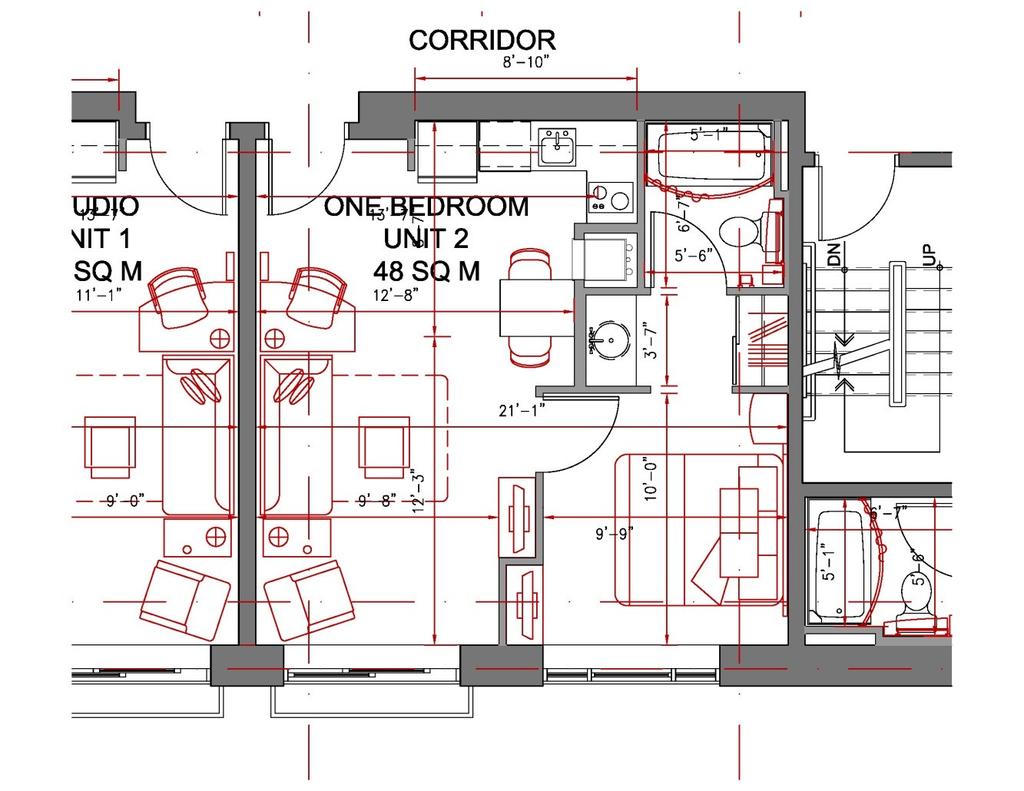 Figure 9: Detailed Unit Plan at Sixth Floor Level (Unit 2) (source: Woodman Architect & Associates Ltd.