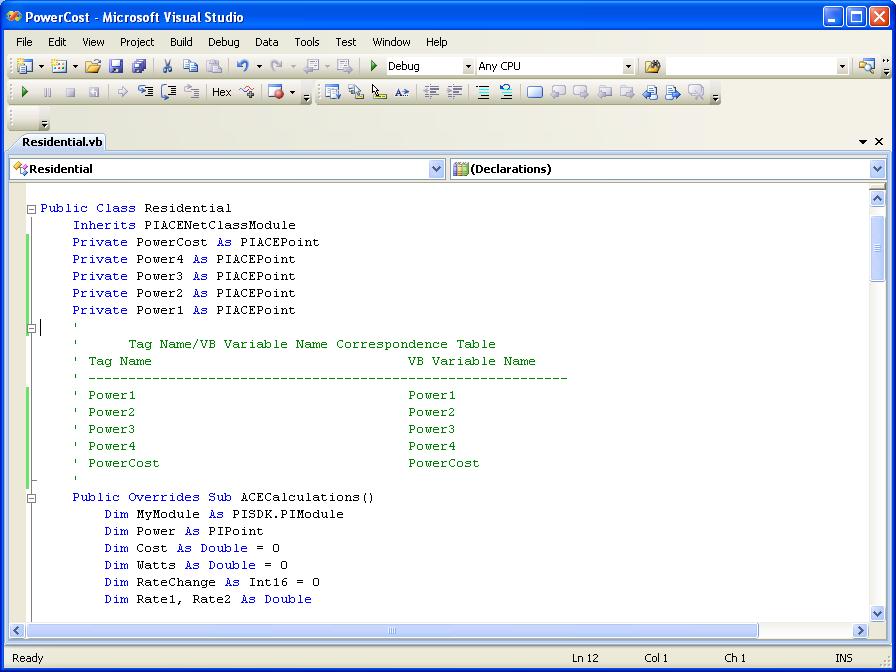 PI ACE 2010 R2 Develop with Visual Studio Wizard to simplify implementation