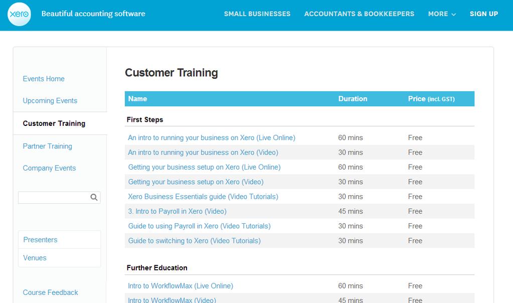 7. Free Online Support Xero includes free online support as part of your subscription and