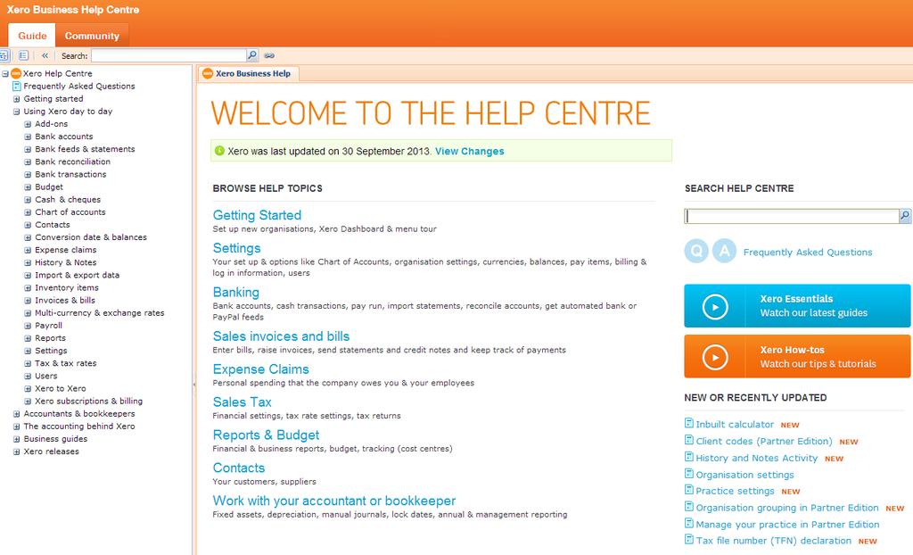 In addition to all of this, the Xero Help Centre is a hub of extremely useful information to